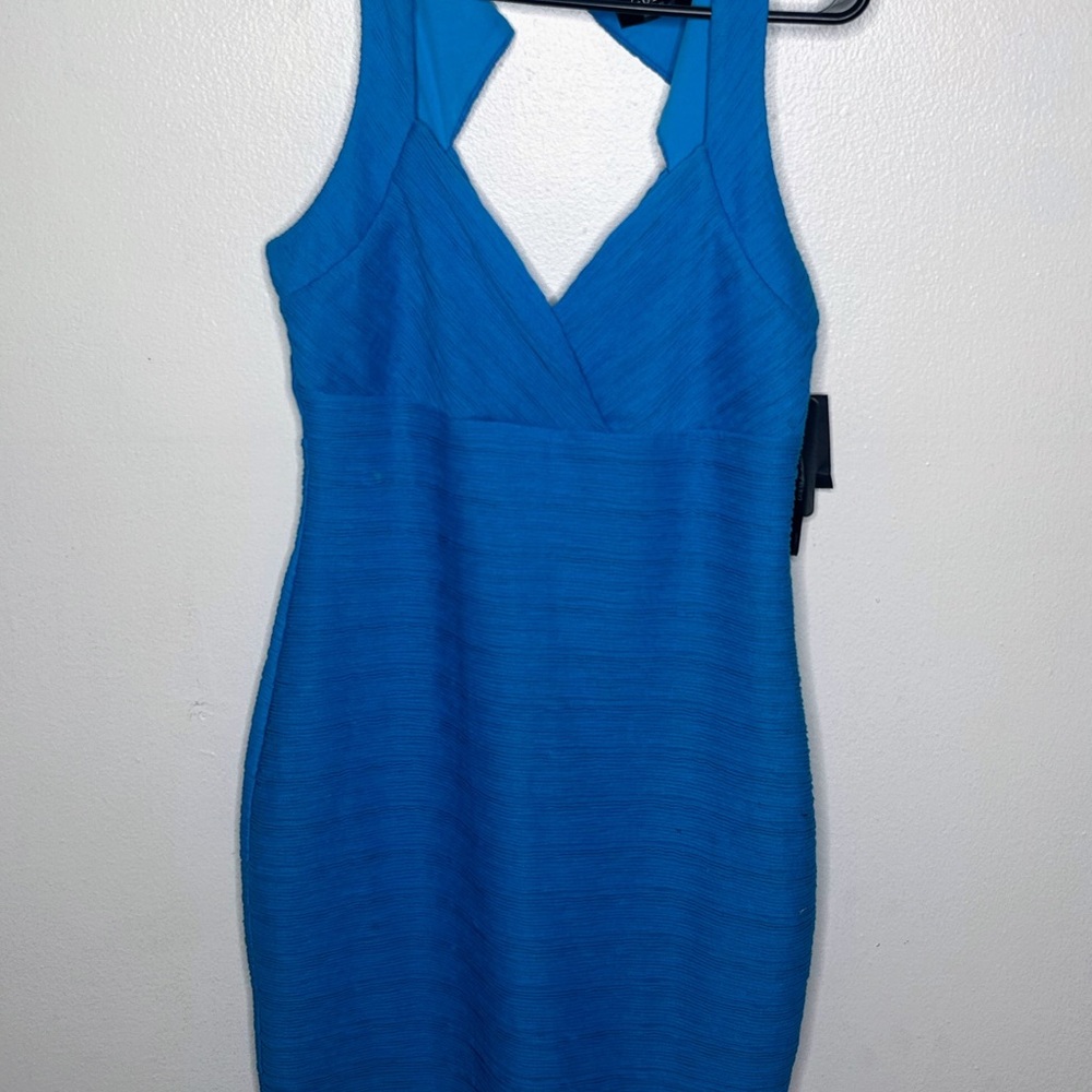 Guess Vibrant Blue Bodycon Backless Dress
